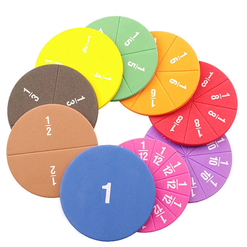 Fraction circle set