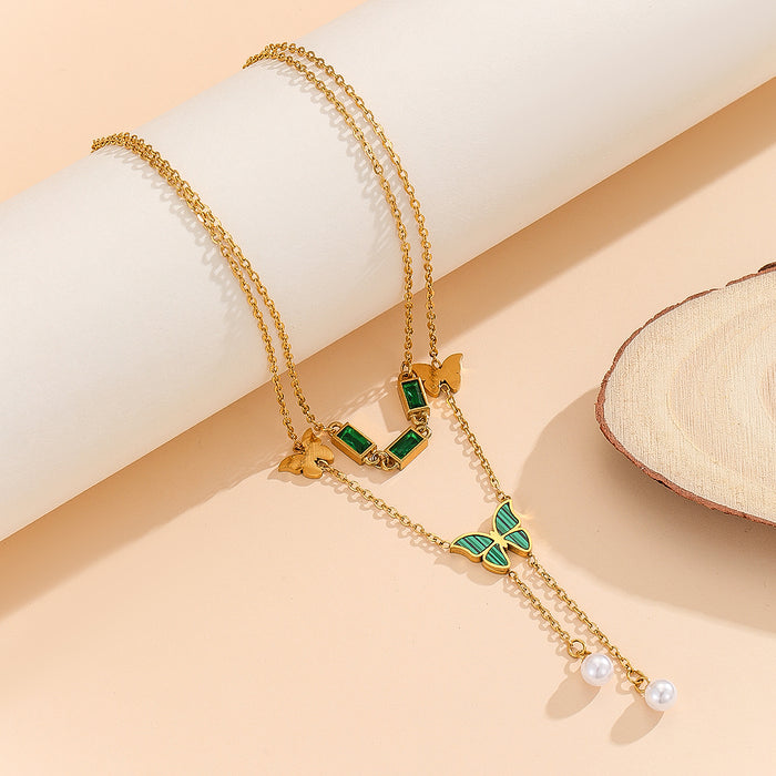 Korean Gold Plated Butterfly Necklace