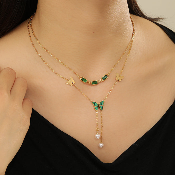 Korean Gold Plated Butterfly Necklace