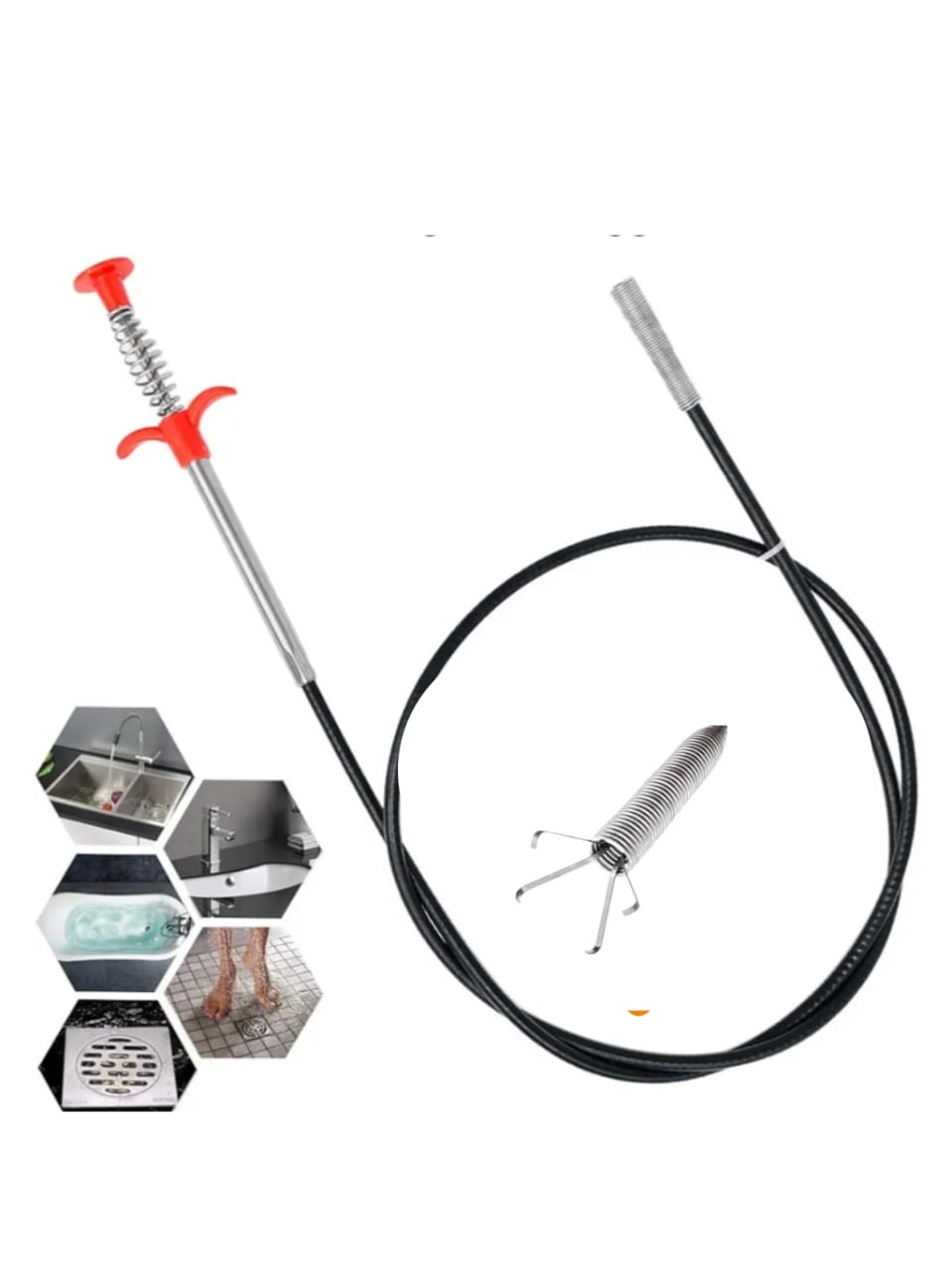 Drain snake clog remover