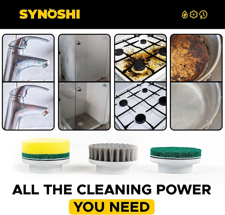 Synoshi electric spin scrubber