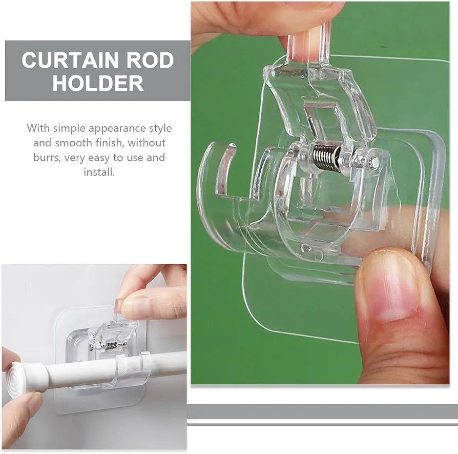 Self-Adhesive, No Drill Curtain Rod Bracket