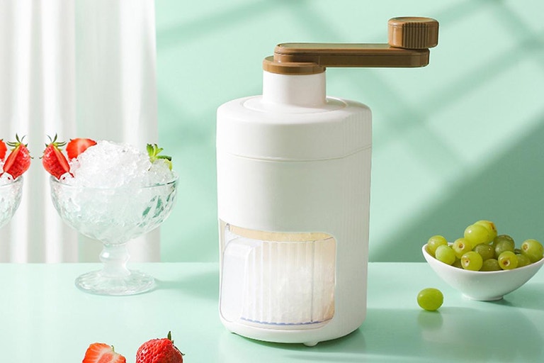 Ice crusher, Manual ice cream maker